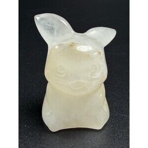 Pikachu Natural Quartz Hand Carved Stone Healing Crystal 66g 1.75" Anime